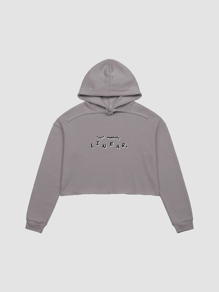 *not* mentally linear (shadow design) printed cropped hoodie product image (1)