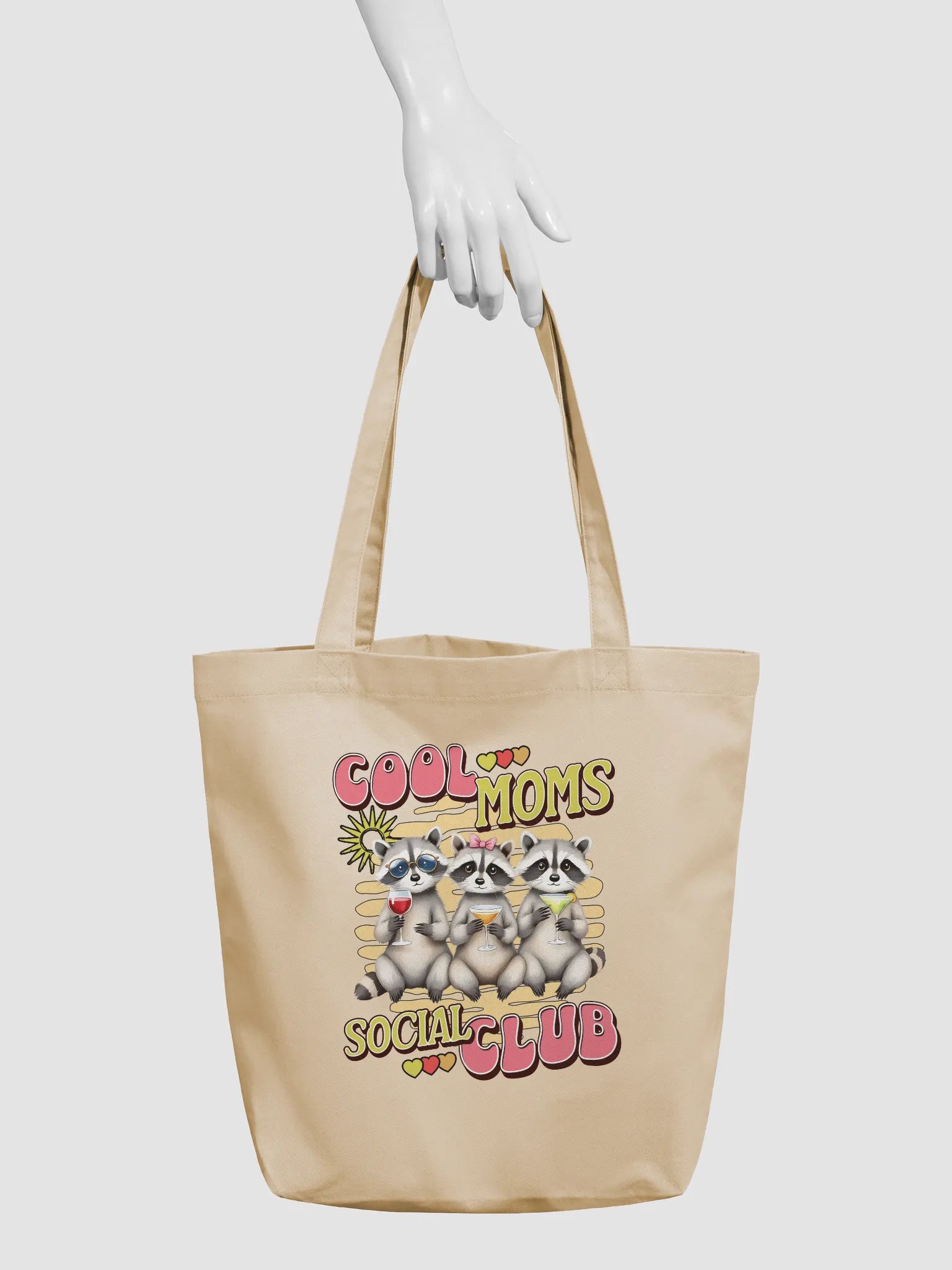 Cool Moms Social Club Raccoon Tote Bag product image (3)