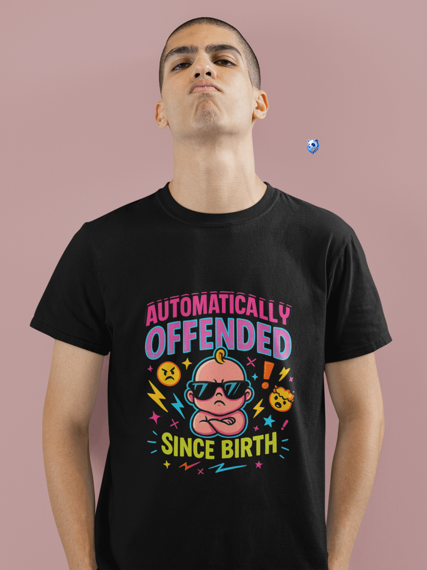 Automatically Offended Since Birth T-Shirt – Funny Sarcastic Graphic Tee product image (2)