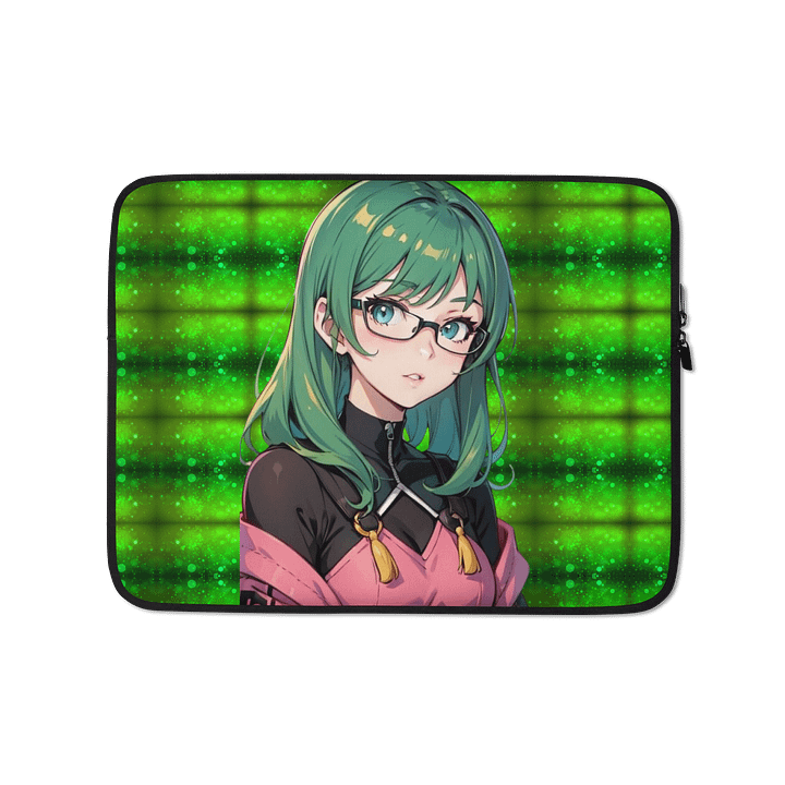 (GREEN WAIFU) K Laptop Sleeve product image (1)