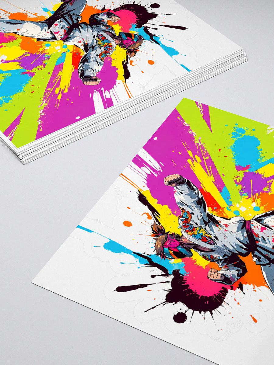 Kiss Cut Stickers ( D_0144_Color Kick Taekwondo Boy of the Streets ) product image (10)