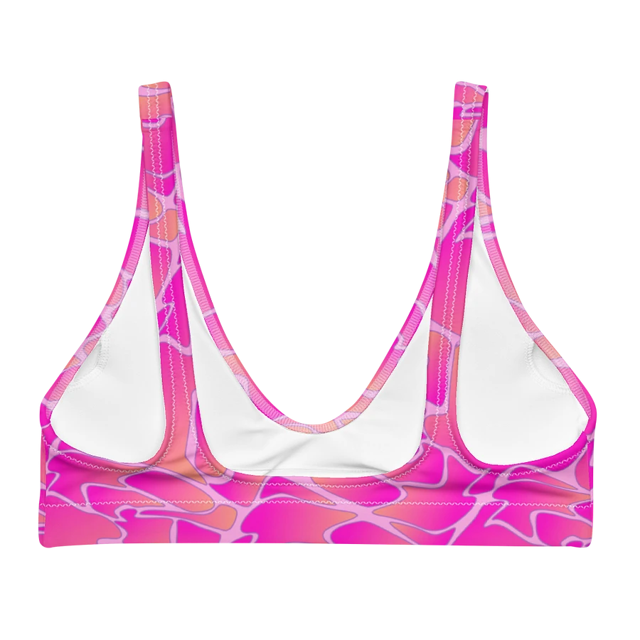 Crazy Paving Pink Pattern Padded Bikini Top product image (2)