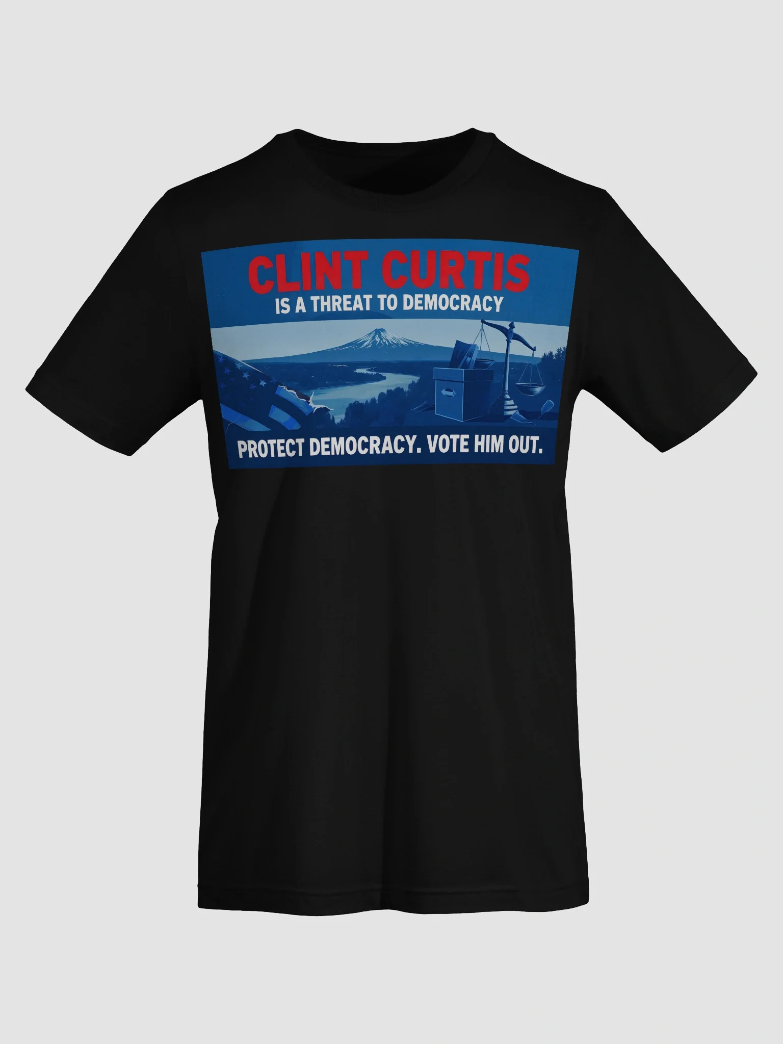 Clint Curtis is a Threat to Democracy T-Shirt product image (38)