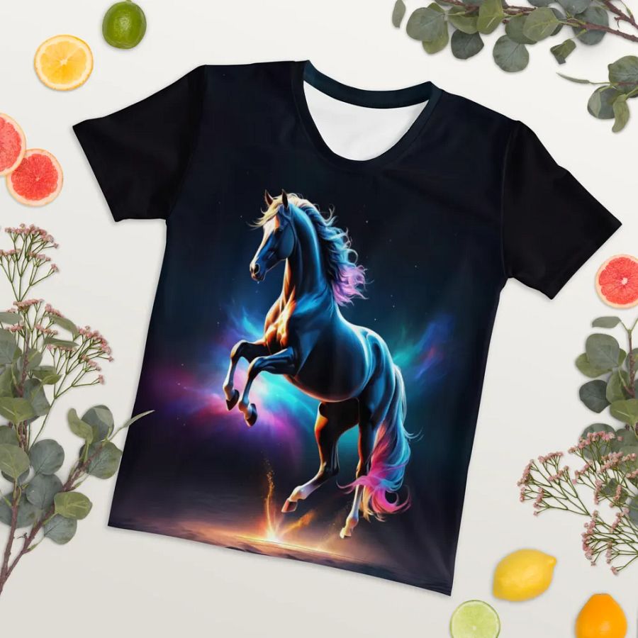 Colorful Horse All Over Print T-shirt product image (7)