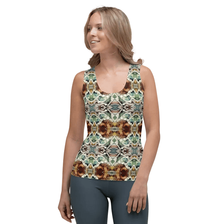 Beach Design - Green-White-Brown Collection-All-Over Print Women's Tank Top product image (1)