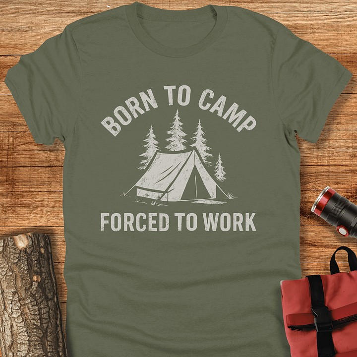Born To Camp, Vintage camping t-shirt, Unisex product image (4)