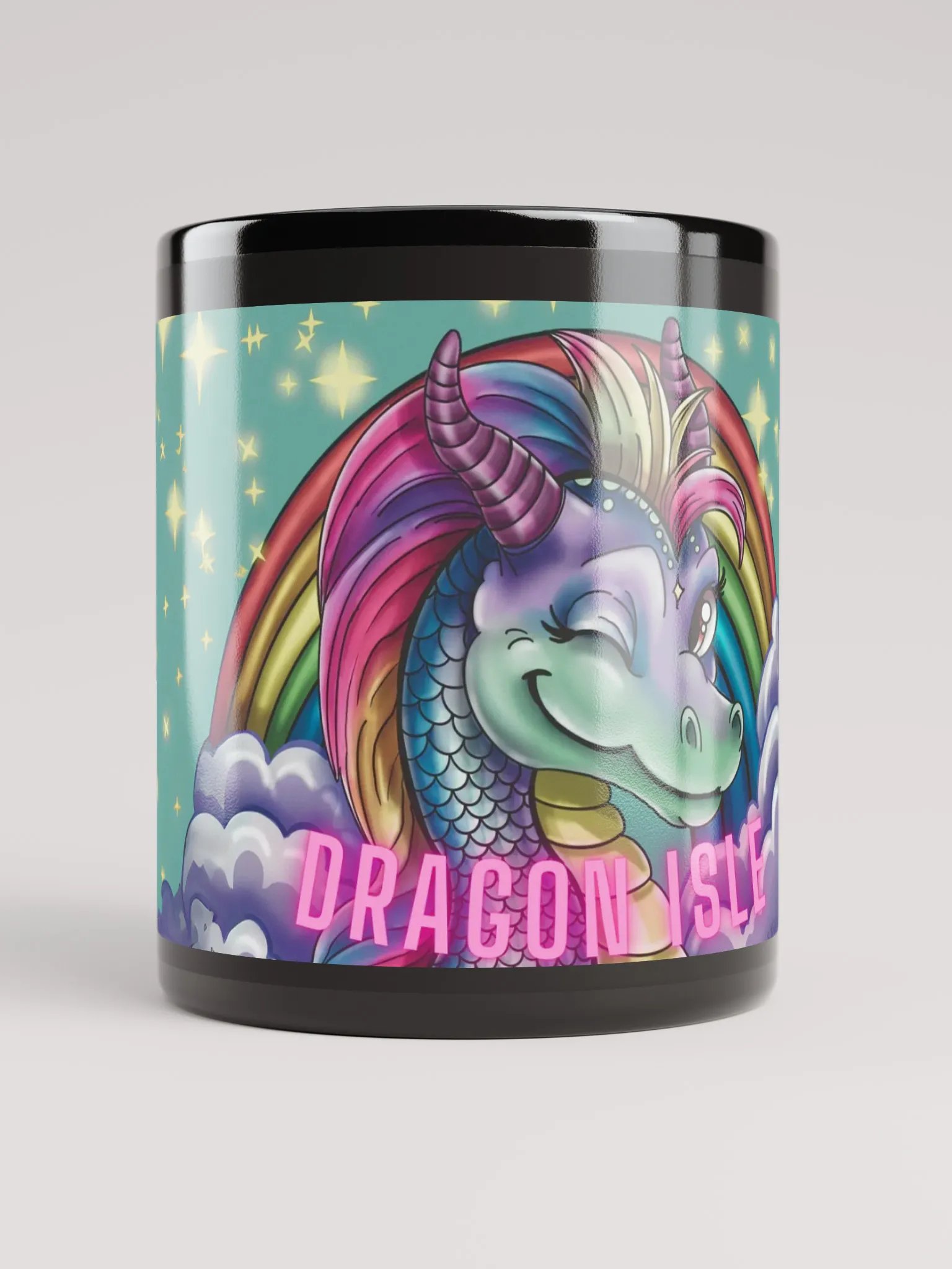Dragon Isle Coffee mug featuring artist Nina Bolen in black product image (10)