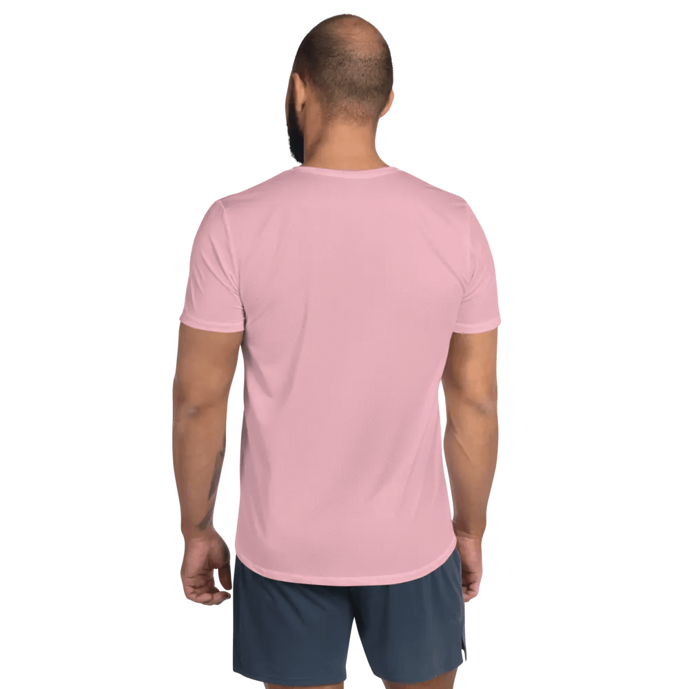 Plain Color Pink Athletic T-Shirt product image (2)