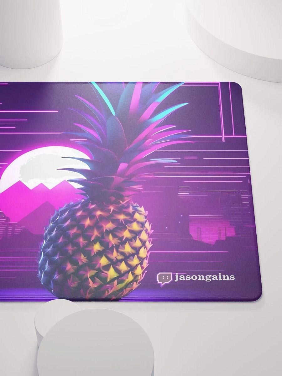Neon Pineapple Cyberpunk Gaming Mouse Pad product image (9)