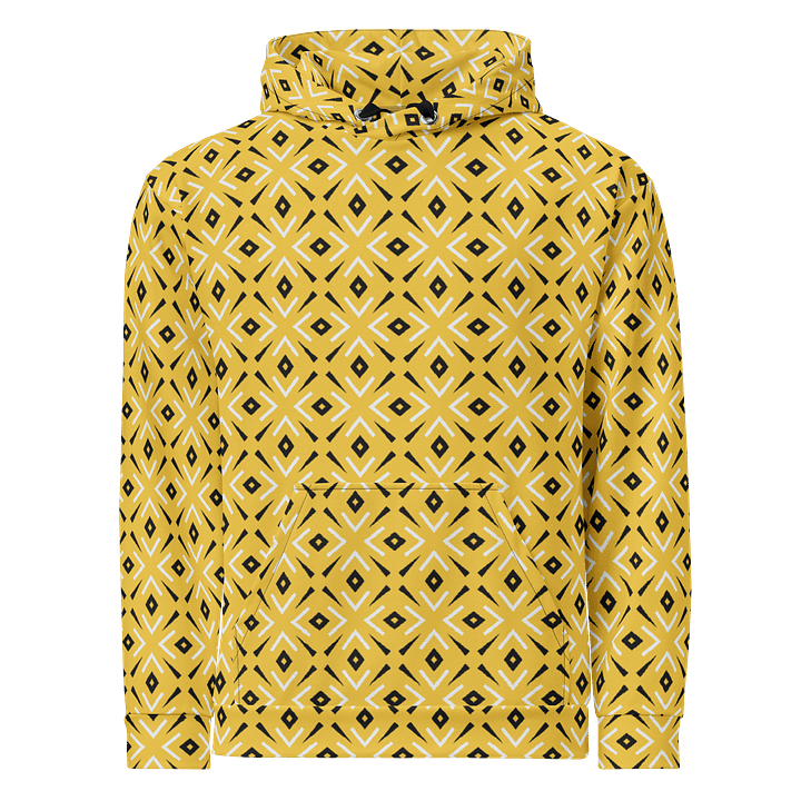 Lemon Lattice Geometric Print Hoodie for Men and Women product image (1)