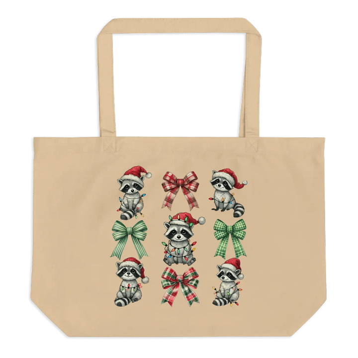 Raccoon Christmas Tote product image (1)