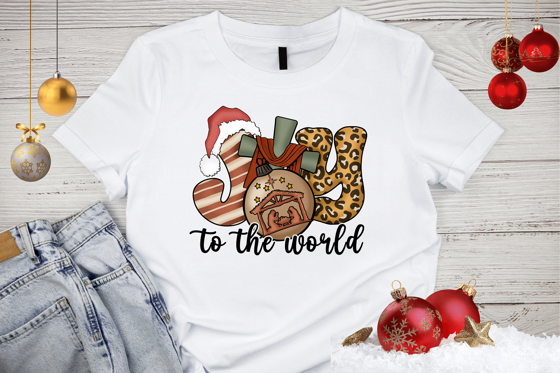 Joy to the World Christmas T-Shirt product image (1)
