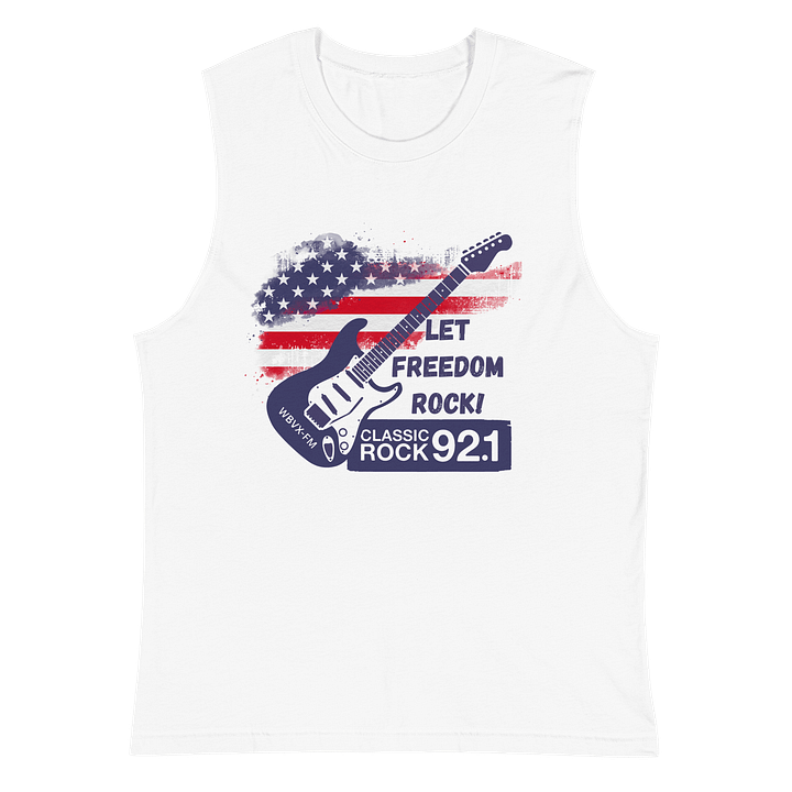 Let Freedom Rock Guitar Muscle Tank Top product image (2)