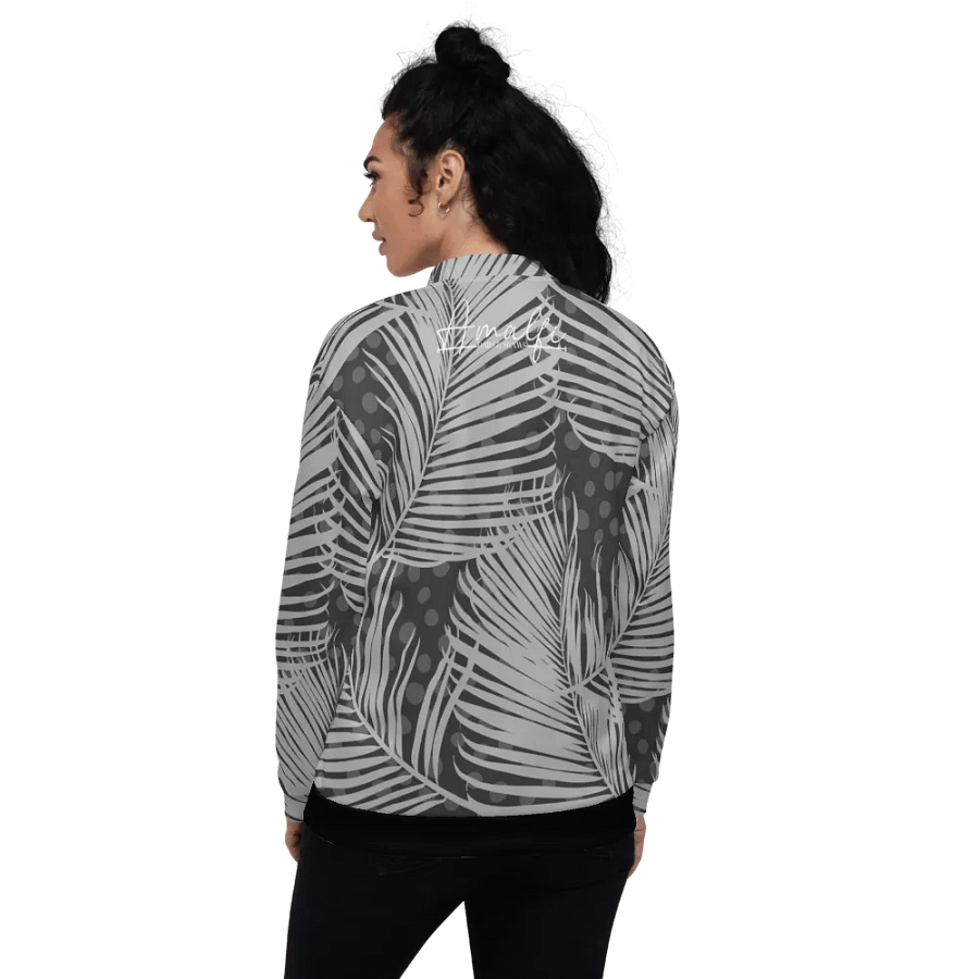 Unisex Amalfi Tropical Feather Dream All-Over Bomber Jacket product image (7)