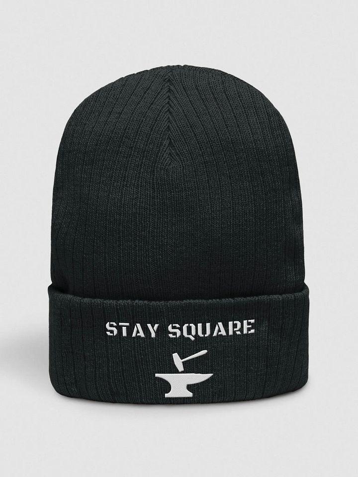 Square Hammer Stay Square Ribbed Knit Beanie product image (1)