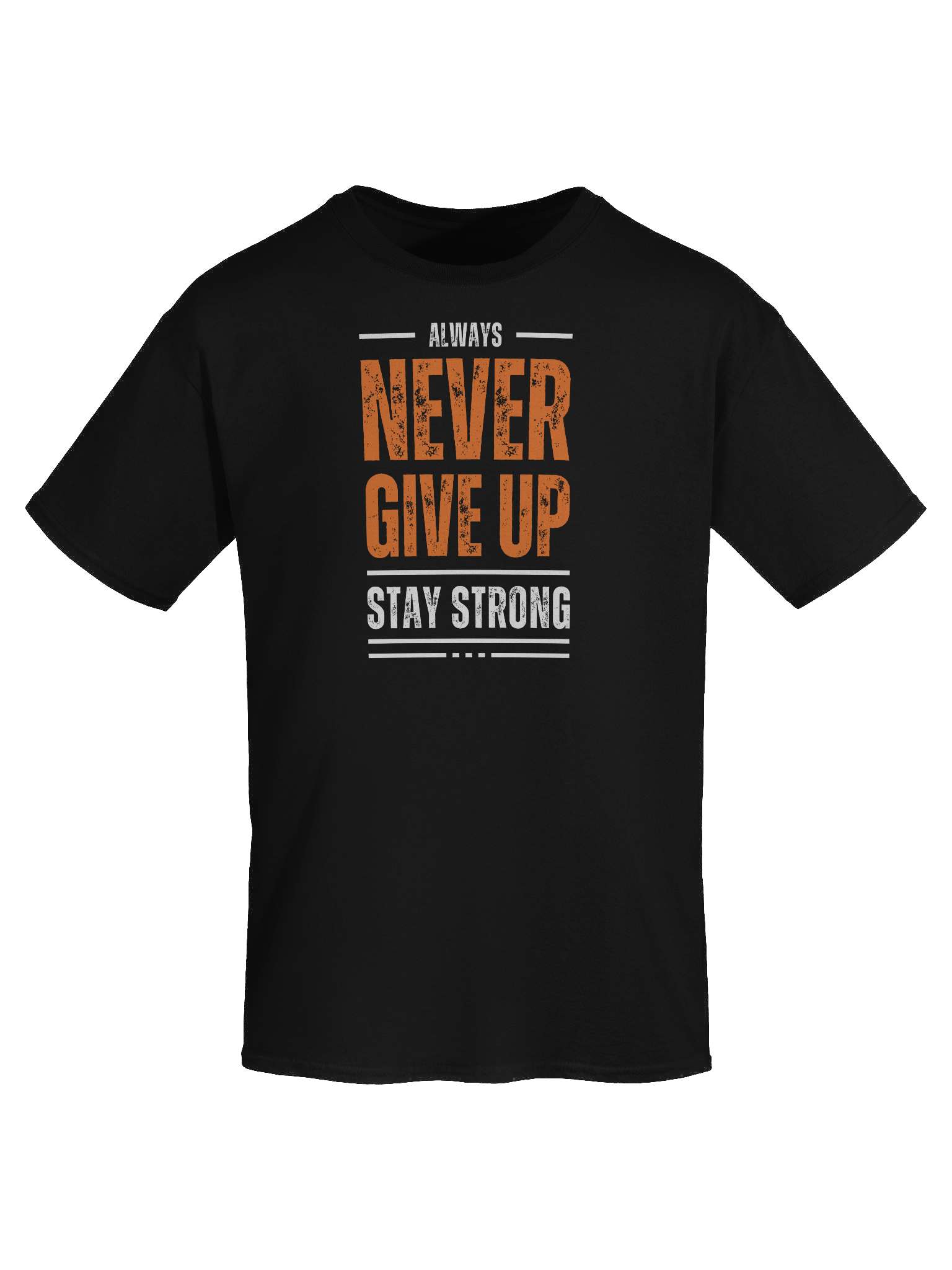 NEVER GIVE UP Bold Orange Tee product image (7)