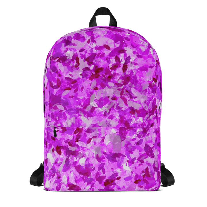 Pink leaves All over print Backpack product image (2)