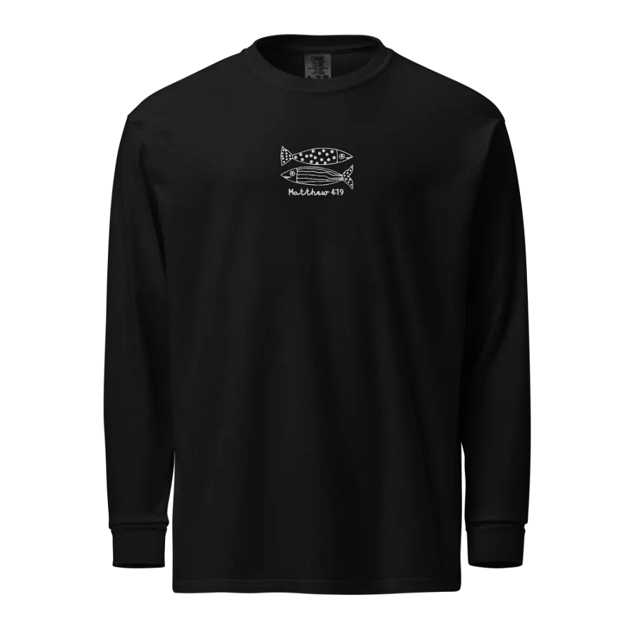 Doodle Fishers of Men| Comfort Colors Unisex|Garment-Dyed Heavyweight Long Sleeve product image (3)