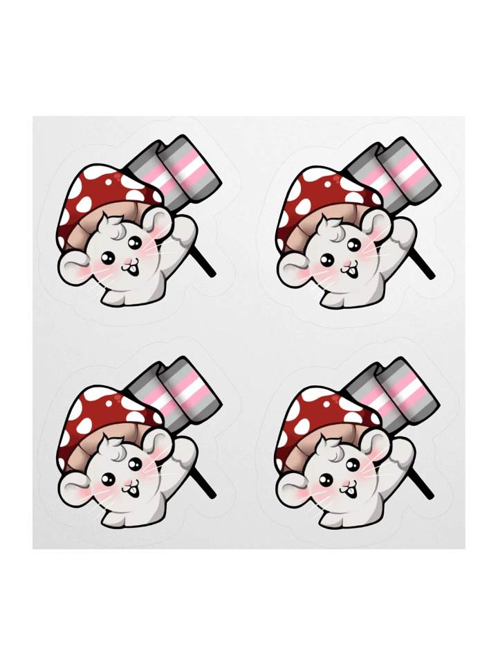 Demigirl Pride Flag Stickers product image (1)