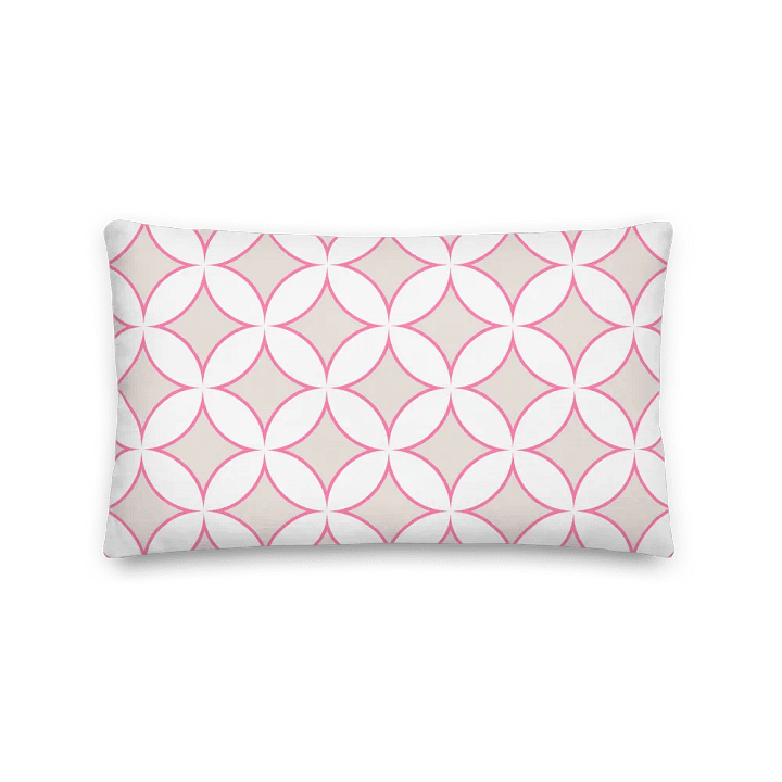 HAMPTONS CHIC - PINK CIRCLES THROW PILLOW - Maritimes Sommerkissen product image (1)