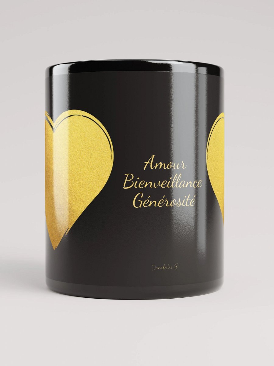 Mug Noir et Doré - Coeur - Cadeau d'Amour product image (5)