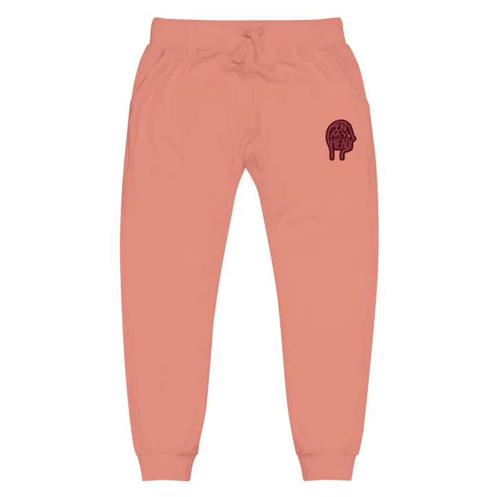 In My Head (rose design) embroidered fleece joggers product image (6)