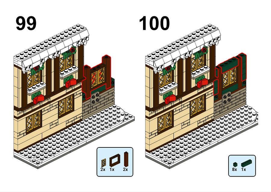 Free LEGO Building Instructions - Festive Book Nook with Phone Dock product image (3)