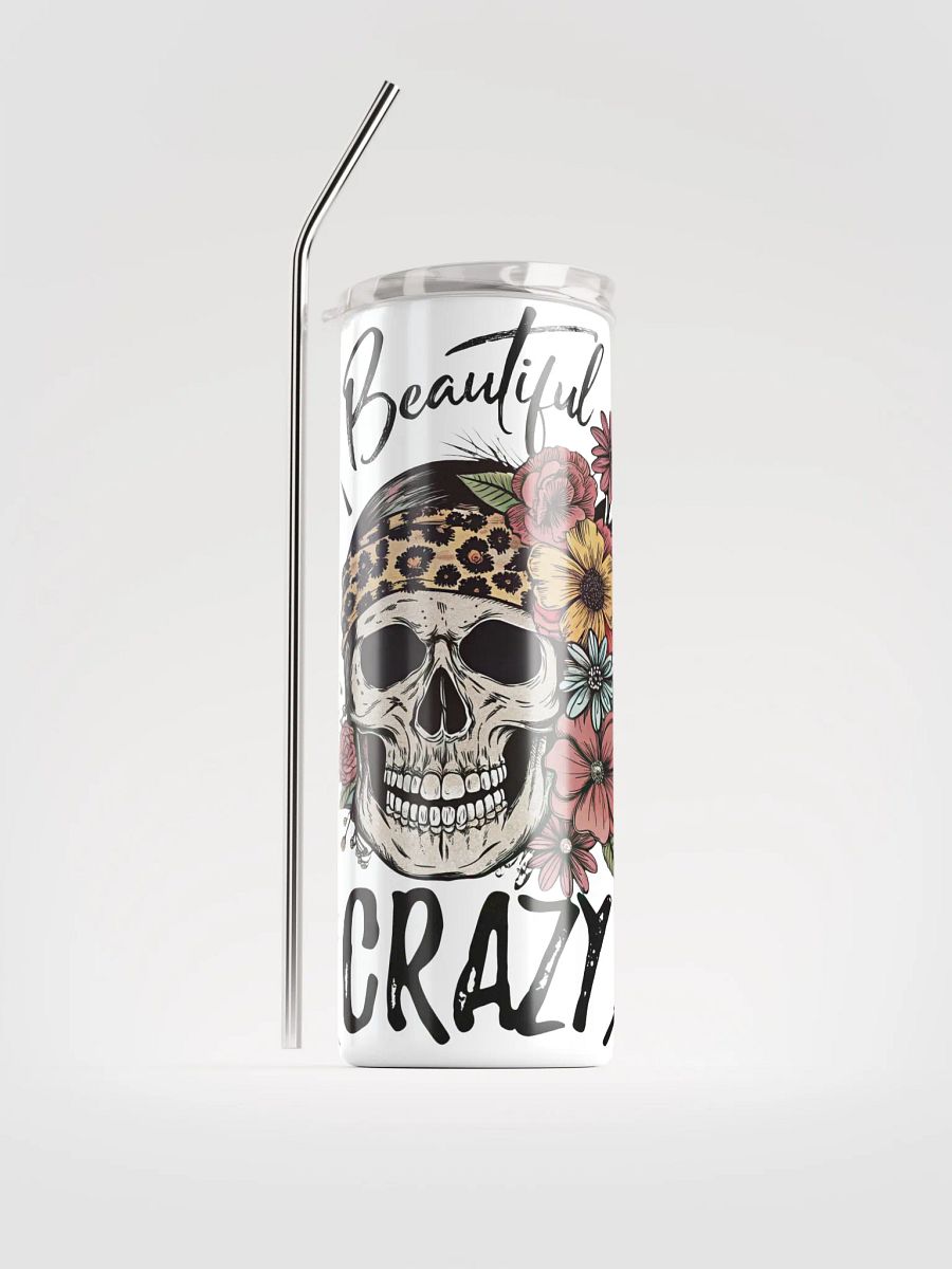 Beautiful Crazy Skull Stainless Steel Tumbler product image (1)