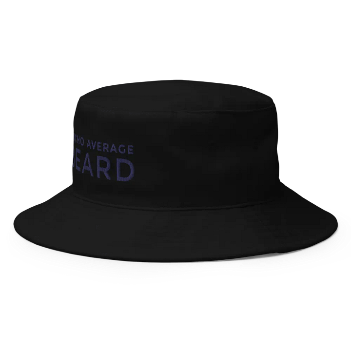 Nacho Average Beard Black Bucket Hat (Navy Embroidery) product image (2)