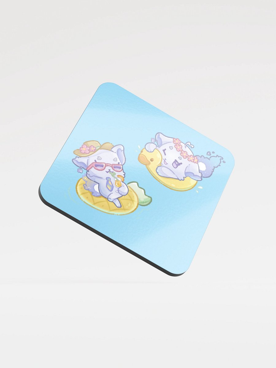 [ppan-biri] Floofling Pool Coaster (3.74" x 3.74") product image (1)