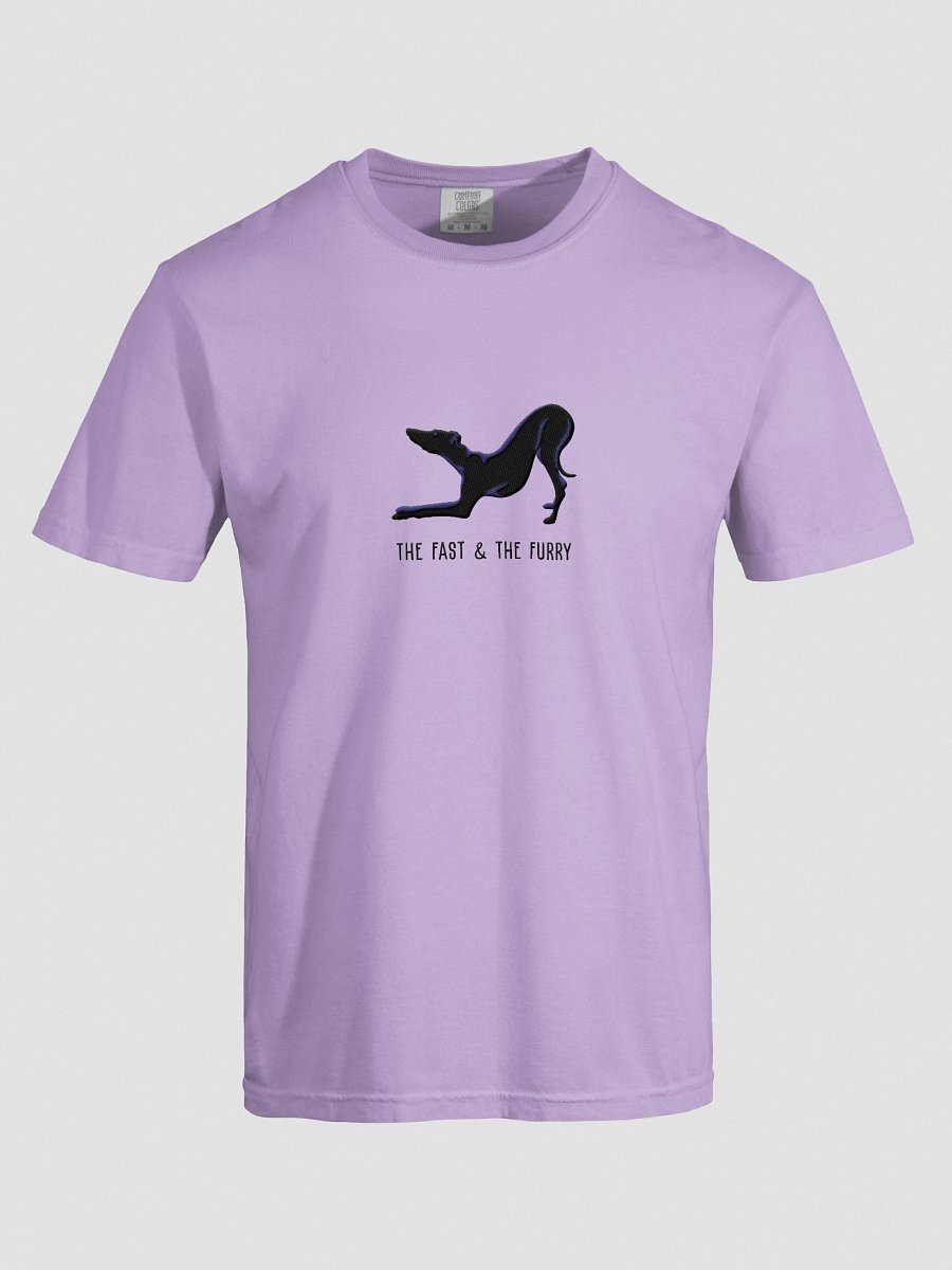 The Fast & The Furry T-Shirt(Embroidered) of an Italian Greyhound(Black) product image (47)