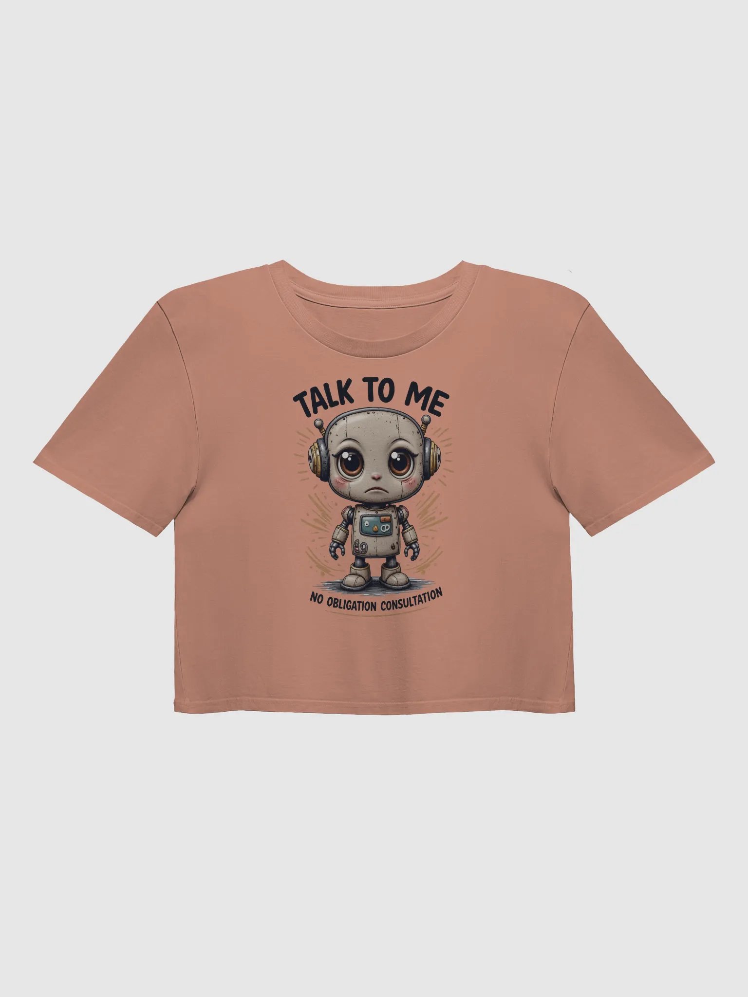 Sad Lonely Robot Crop Top product image (4)