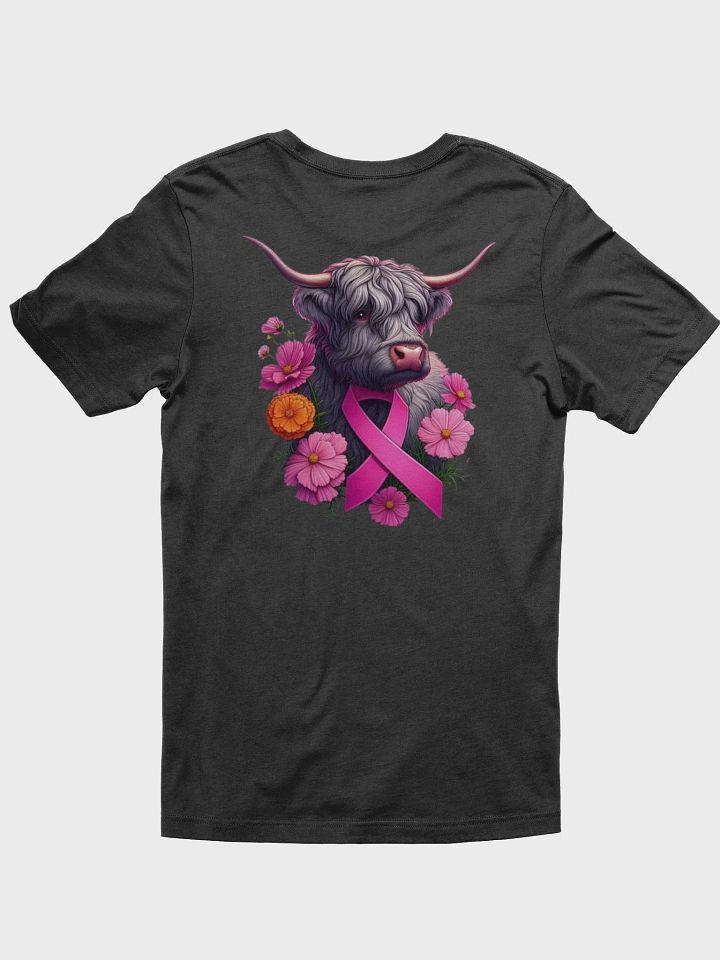 Highland Cow Floral Bliss Breast Cancer Awareness T-shirt product image (2)