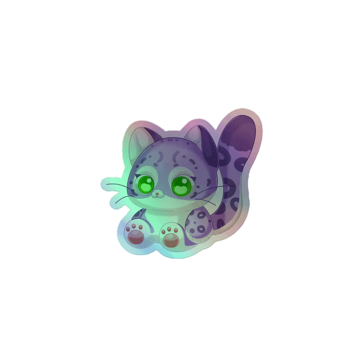 Katalae the SnowLeopard Holographic Sticker product image (1)
