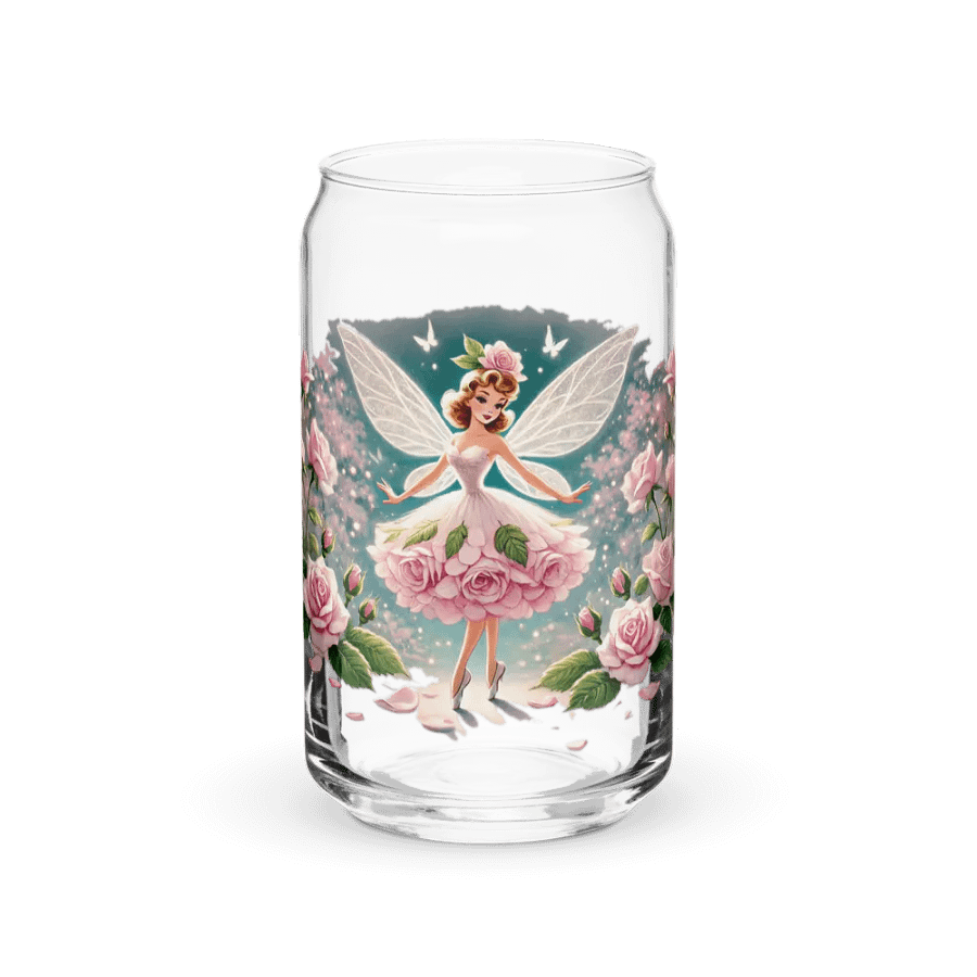 Pink Rose Fairy Can-Shaped Glass product image (2)