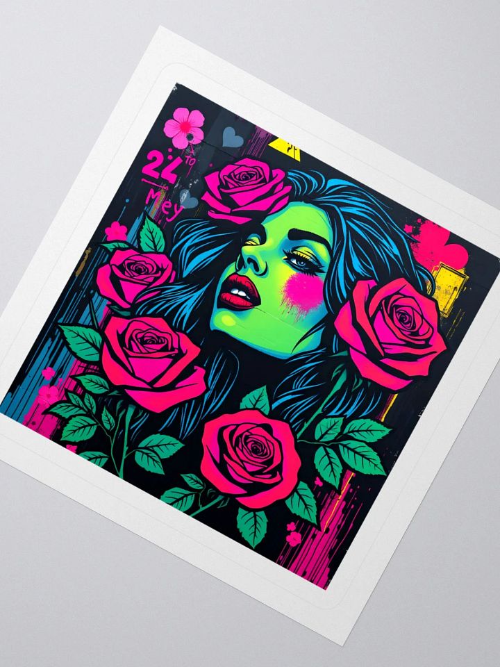 Graffiti Rose Kiss Cut Stickers product image (5)