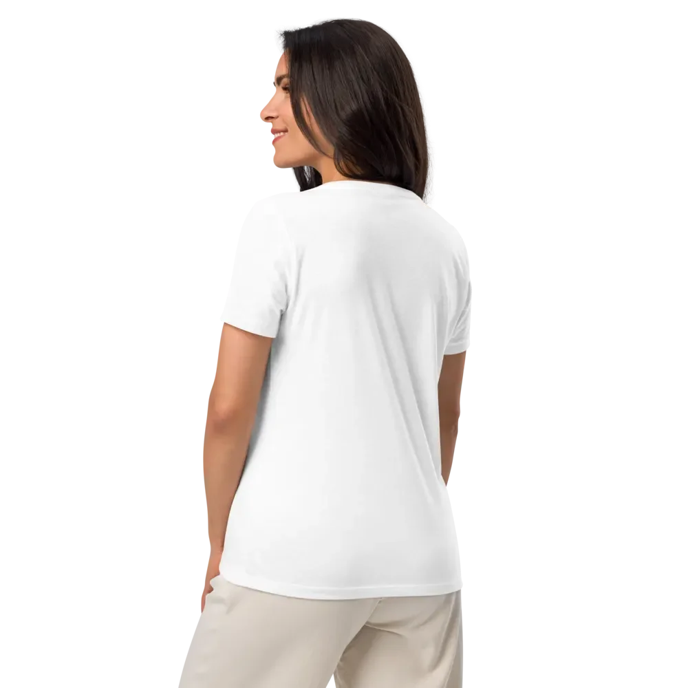 Relaxed V-Neck Tee with Navy Logotype product image (5)