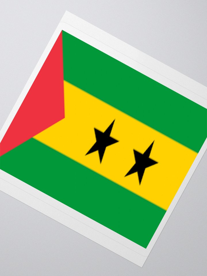 São Tomé and Príncipe Flag Sticker - Durable Vinyl for Indoor Use - Multiple Sizes Available product image (6)