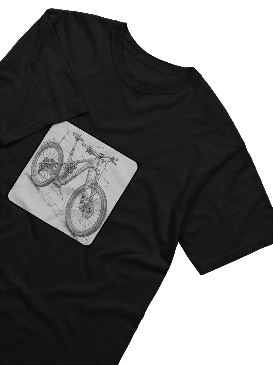 Enduro MTB Blueprint AI Technical Drawing T-Shirt product image (1)