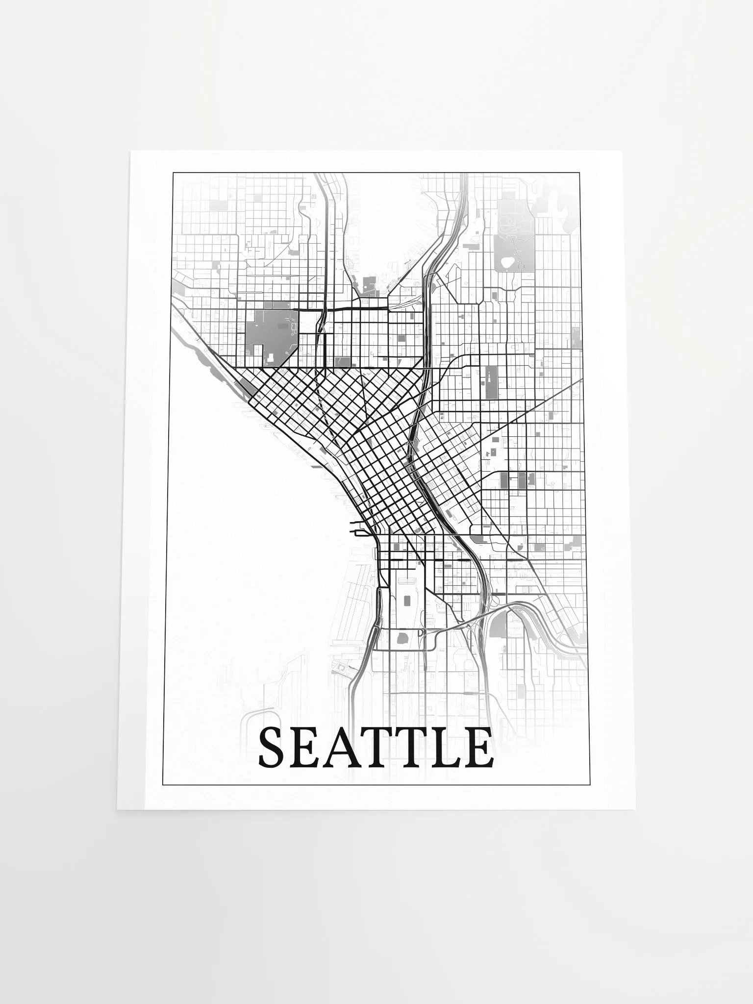 Seattle, Washington, USA, city map print product image (20)