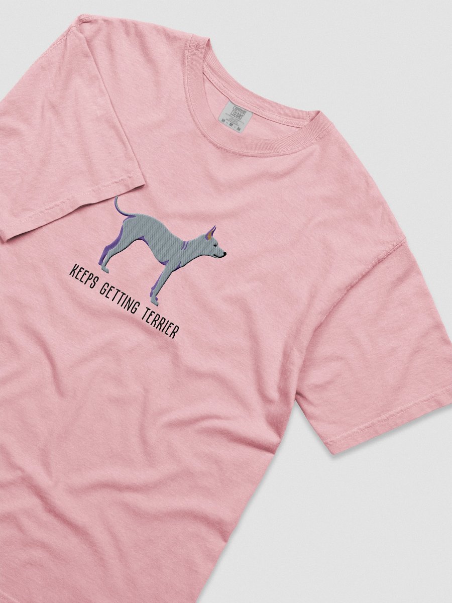 Keeps Getting Terrier T-Shirt(Embroidered) of an American Hairless Terrier(Gray) product image (45)