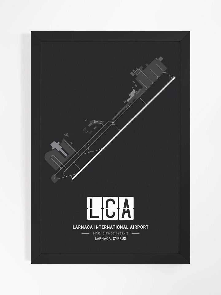 Framed Airport LCA Premium Map On Matt Paper product image (1)