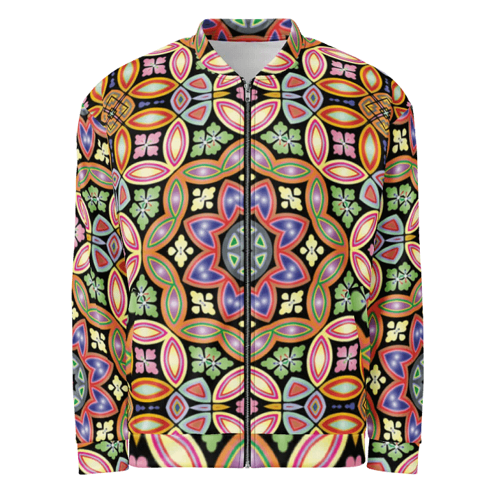 Batik Kawung Coral Bomber Jacket product image (1)