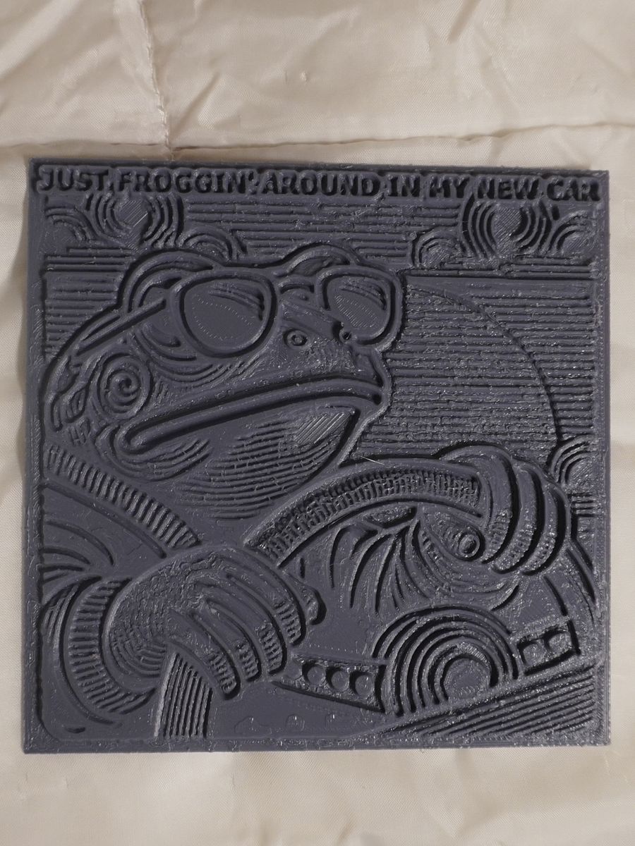 Frog Driving Car Plastic Meme Art Work product image (1)