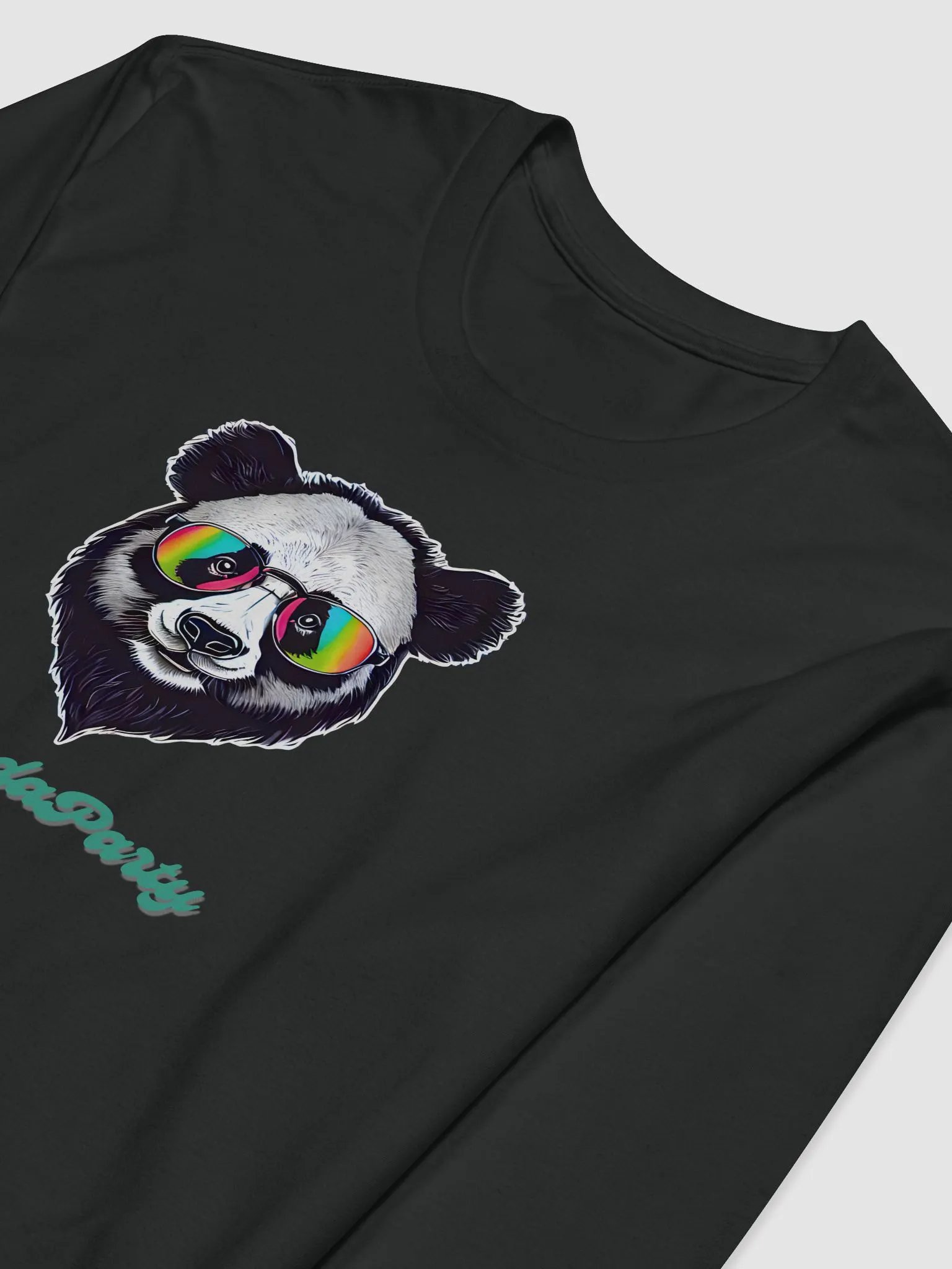 Rainbow Shades Panda Long Sleeve Tee product image (8)