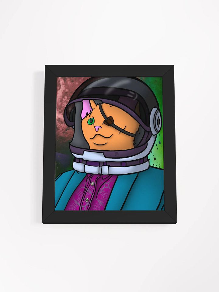 Astronaut kitty framed poster product image (1)