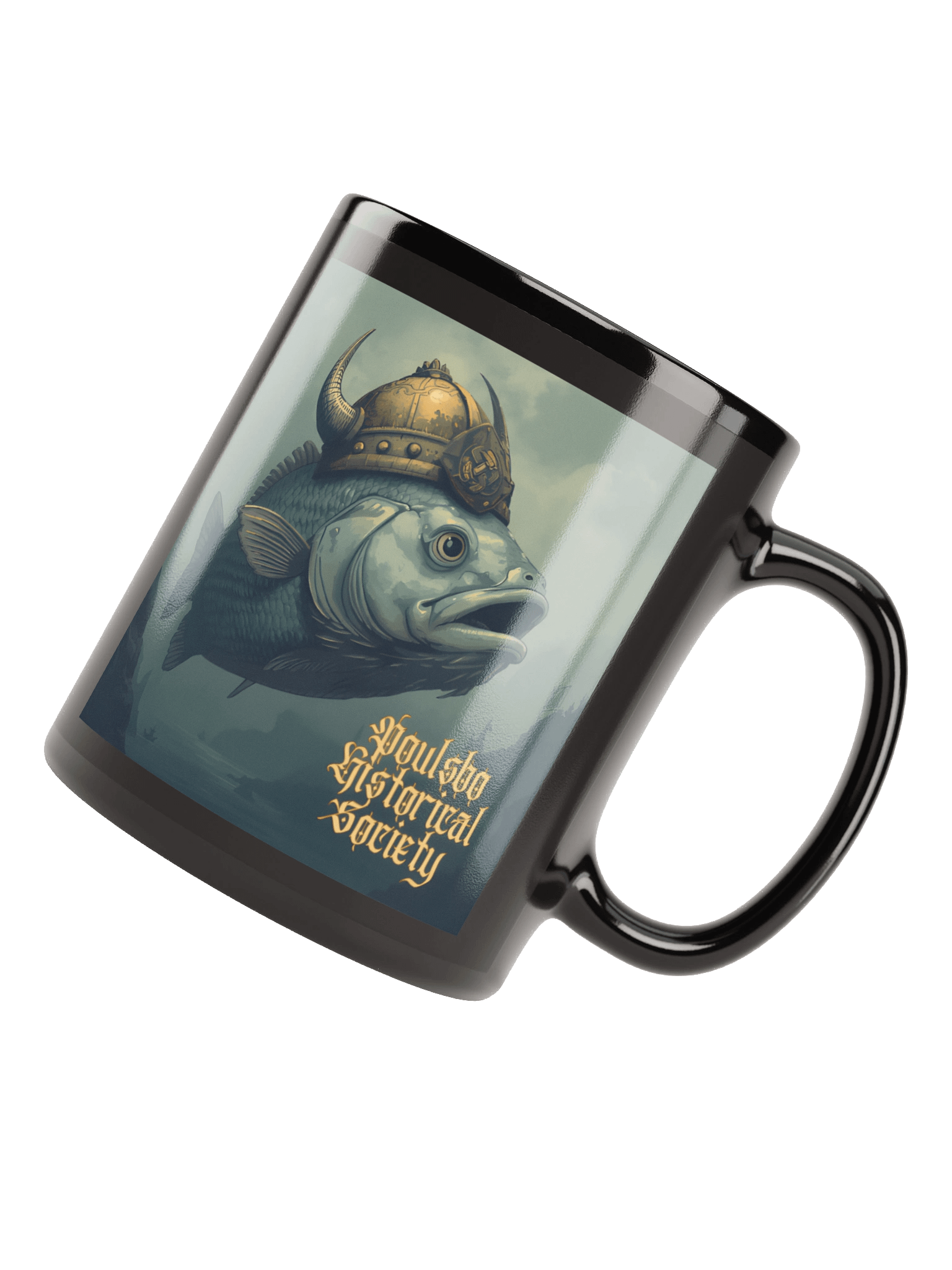 Viking Fish Black Glossy Mug product image (4)