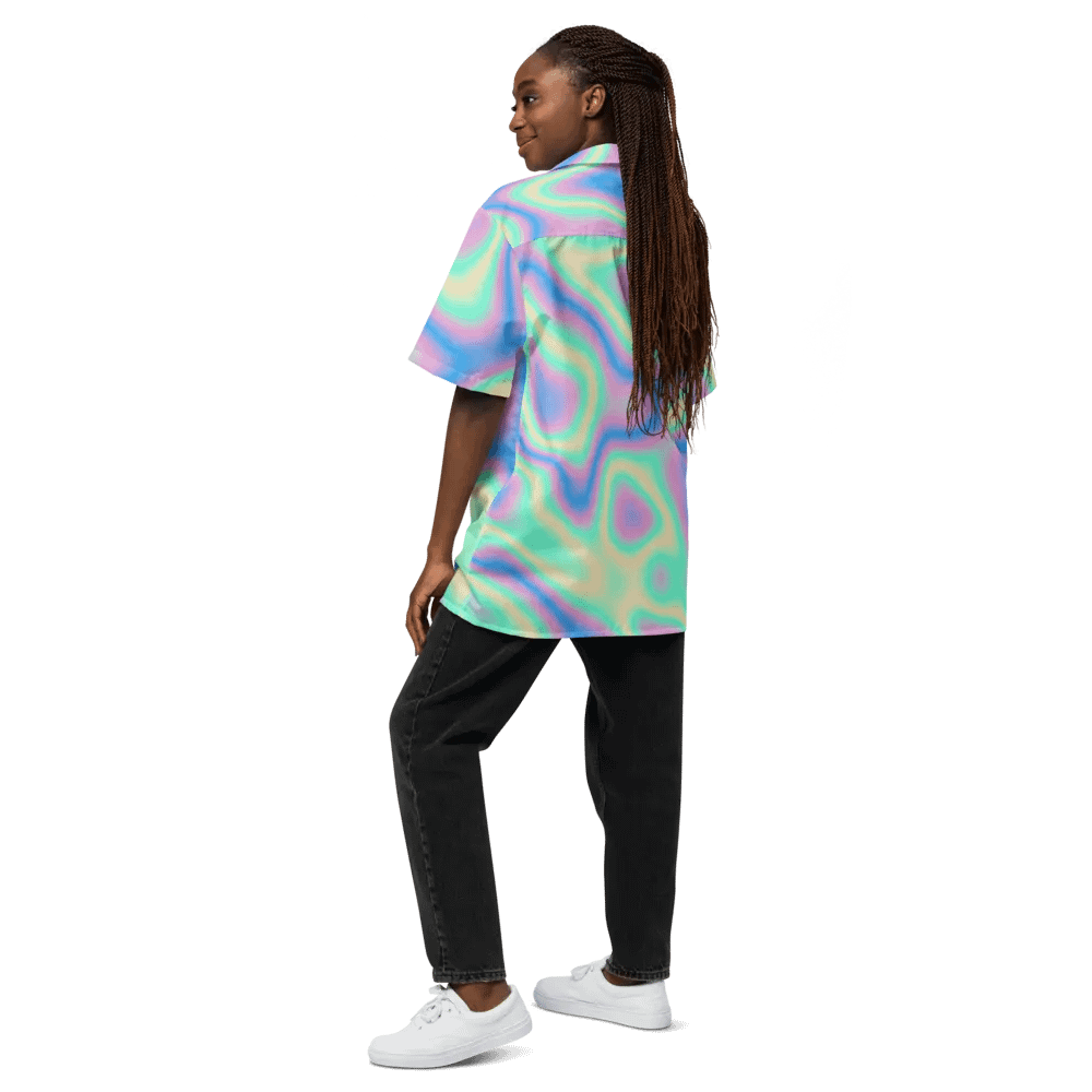 Psychedelic Hologram Unisex Hawaiian Shirt product image (12)