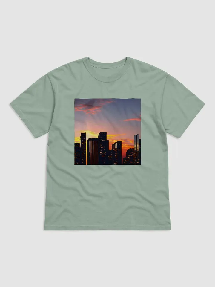 Sunset City Skyline T-Shirt: Capture the City's Glow in Ultra-Soft Cotton product image (10)