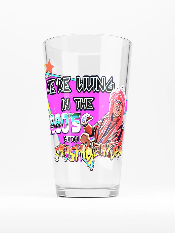 We're Living In The 1980's Shaker Pint Glass product image (1)